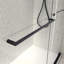 Porte de douche double coulissante noire mat sans cadre 6076 pouces avec fonction de fermeture douce réglable en verre trempé de 8 mm avec Nano facile à nettoyer et anti-déflagrant