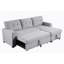 Upholstered Pull Out Sectional Sofa With Chaise-125983009