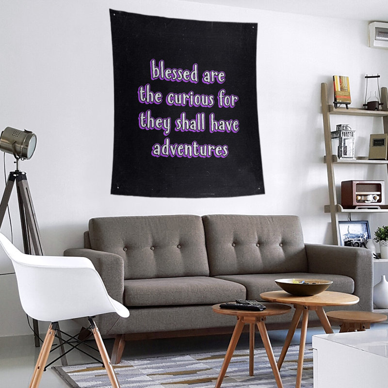 Tapisserie tableau noir en citation de polyester, H 27,5 po x l 37,5 po, Mauve