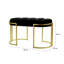 Velvet Tufted End of Bed Bench, Modern Accent Bench for Living & Bedroom with Iron Metal Legs-1032262114-1032262108