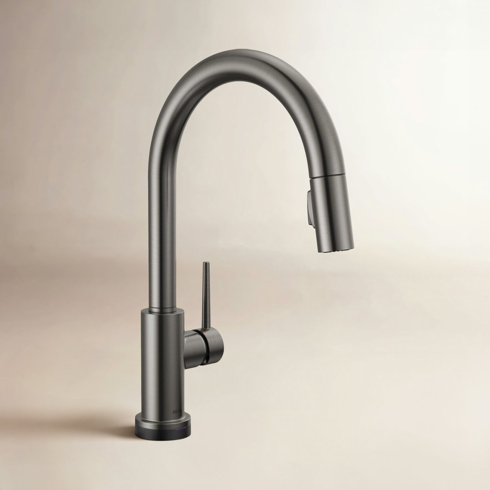 Trinsic Pull Down Sprayer Touch and Voice Control Kitchen Sink Faucet, Touch Control Kitchen Faucet, Black Stainless