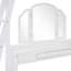 Lit mezzanine double en bois avec bureau en U et miroir à trois volets pour la chambre à coucher-203944451