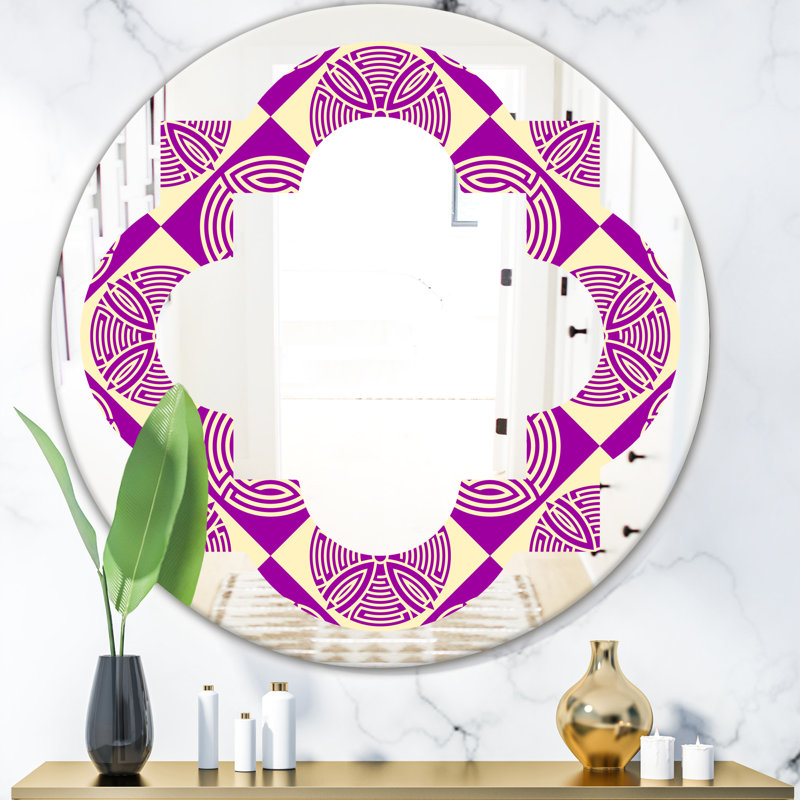 Miroir mural éclectique Quatrefoil, H 23,6 po x l 23,6 po