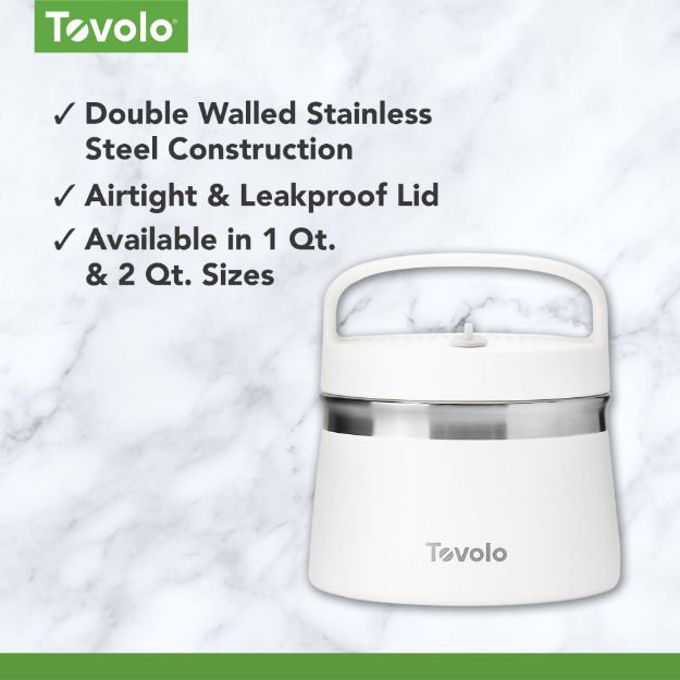 Tovolo Stainless Steel Insulated Food Traveler, White, White