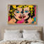 Pop Pop Street, Marilyn Monroe, Graffiti vibrant, Portrait de personne célèbre, impression sur toile encadrée-107907685-107907687