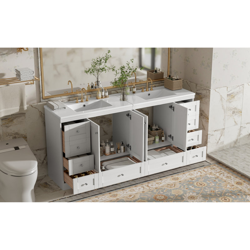 Dans un meuble-lavabo et un lavabo, MDF moderne pour salle de bain familiale
