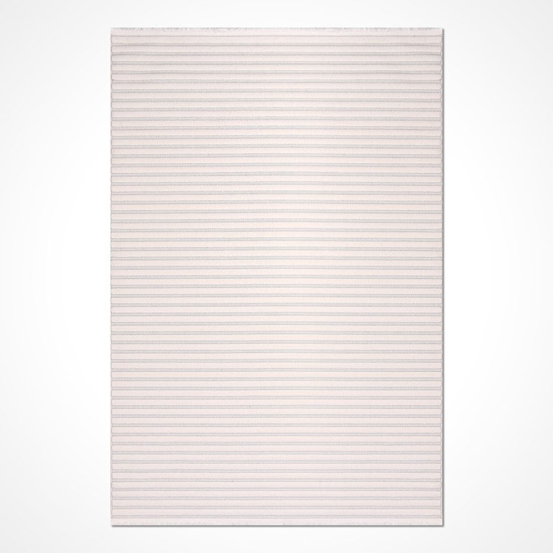 Tapis moderne / rayé beige lavable à la machine antidérapant, Tapis de couloir 2 pi 7 po x 8 pi 3 po