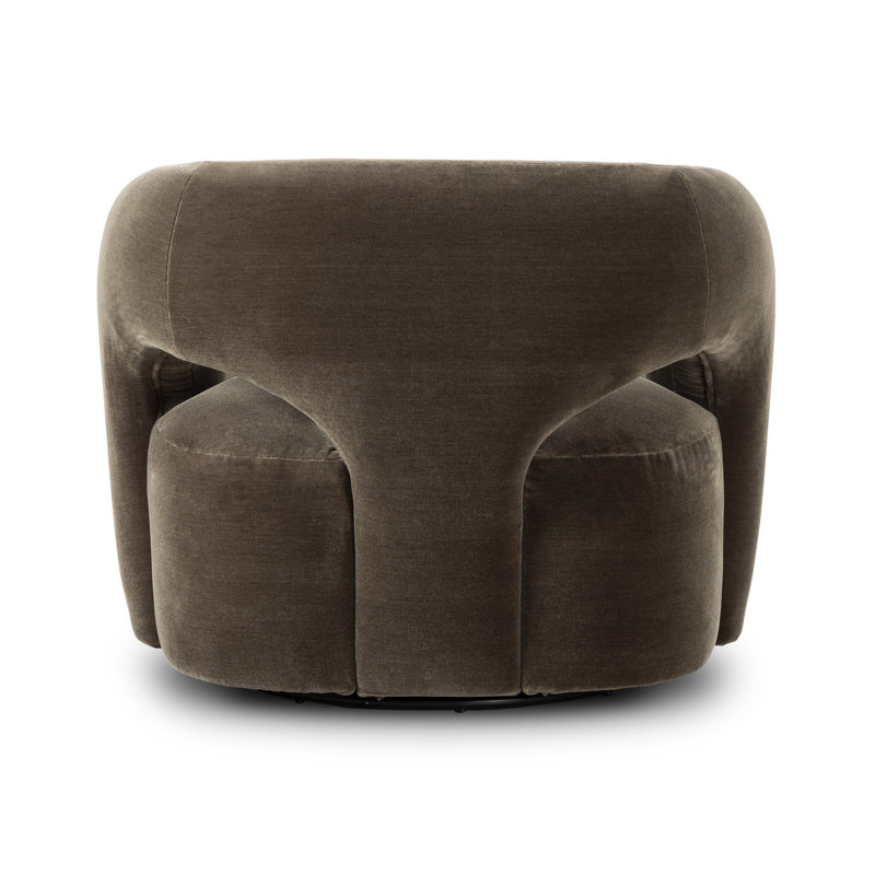 Mazie Swivel Barrel Chair, Monte Olive Polyester Blend