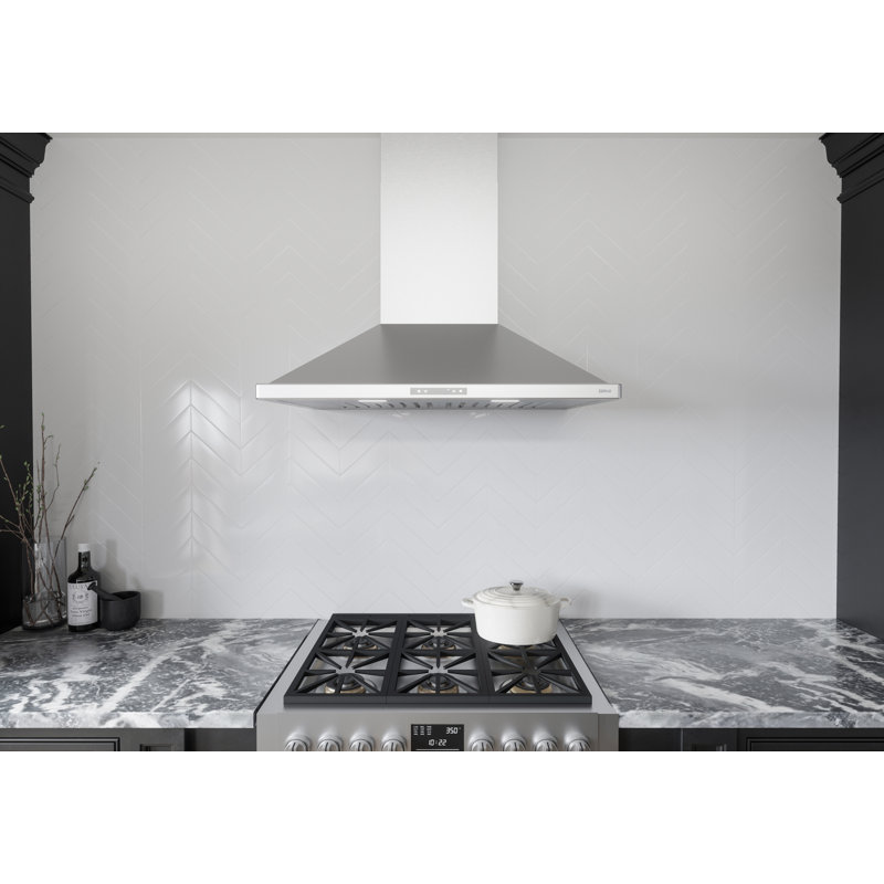 Core Zephyr 36" 700 CFM Wall Mount Range Hood with LED Light in Stainless Steel