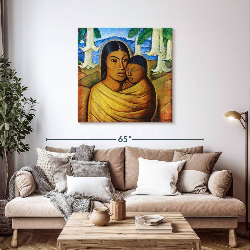Madre Con Ibida, 39" H x 39" W