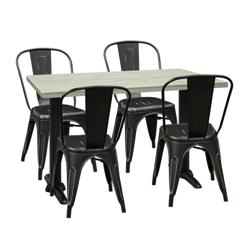 Table rectangulaire L 48 po x l 30 po Jessica, Étain