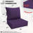 6.5″ Outdoor Replacement Cushion Set, Deep Seating Seat / Back Cushion Set, 24″W X 24″ D, Set Of 4-1602695431