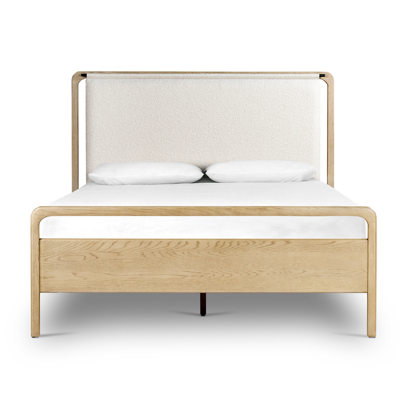 Karsten Upholstered Bed, Queen, Brown/White