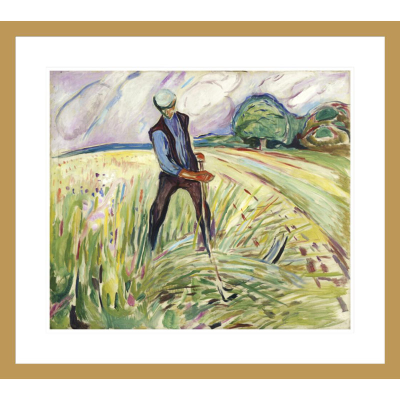 «The Haymaker» par Edvard Munch - impression giclée sur cadre, H 23,5 po x l 26,28 po