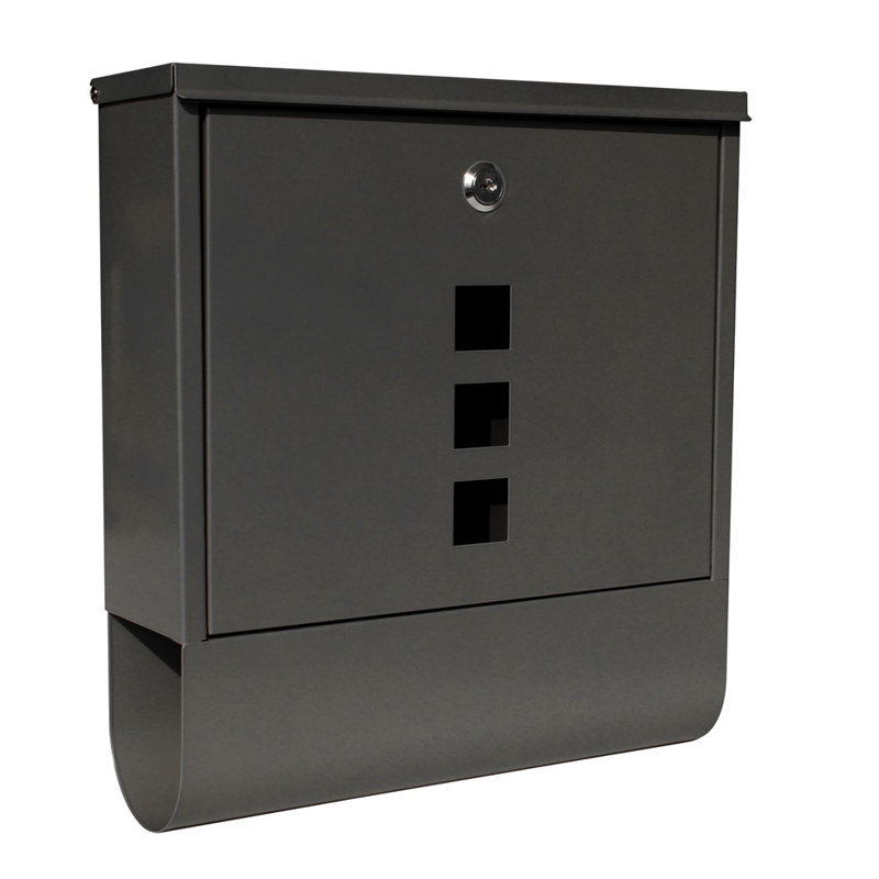 Strohl Metal Wall Mounted Letter Box, Black
