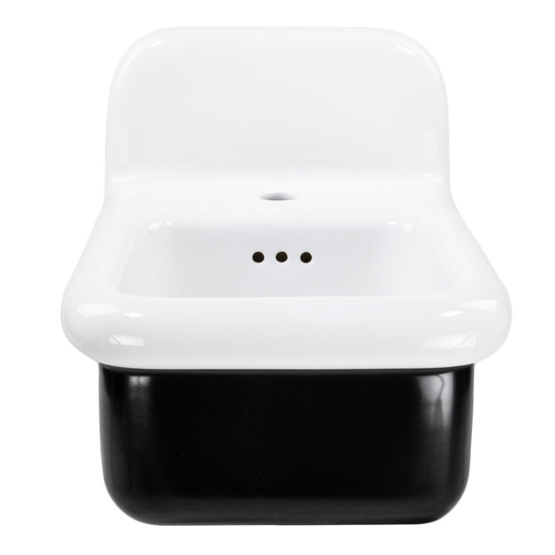 Victorian 17.91'' L Bathroom Sink, Black
