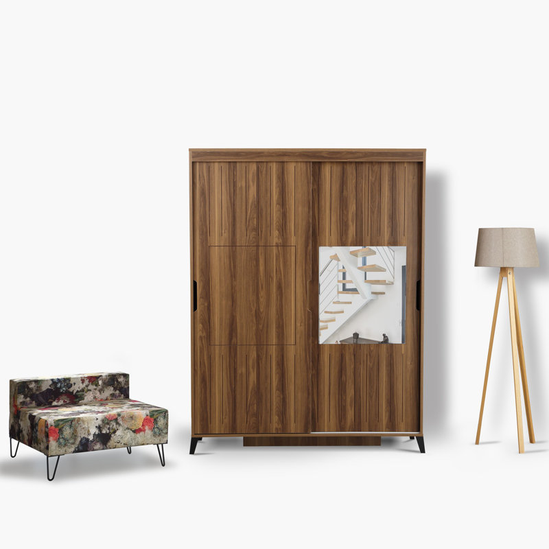 Armoire Suellen, H 85 po x l 67 po x P 23,6 po, Noyer
