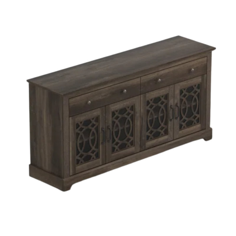 Ensemble de 2 buffets de rangement Wragby, Chêne cendré