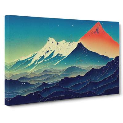 Exotic Painted Mountains - Wrapped Canvas