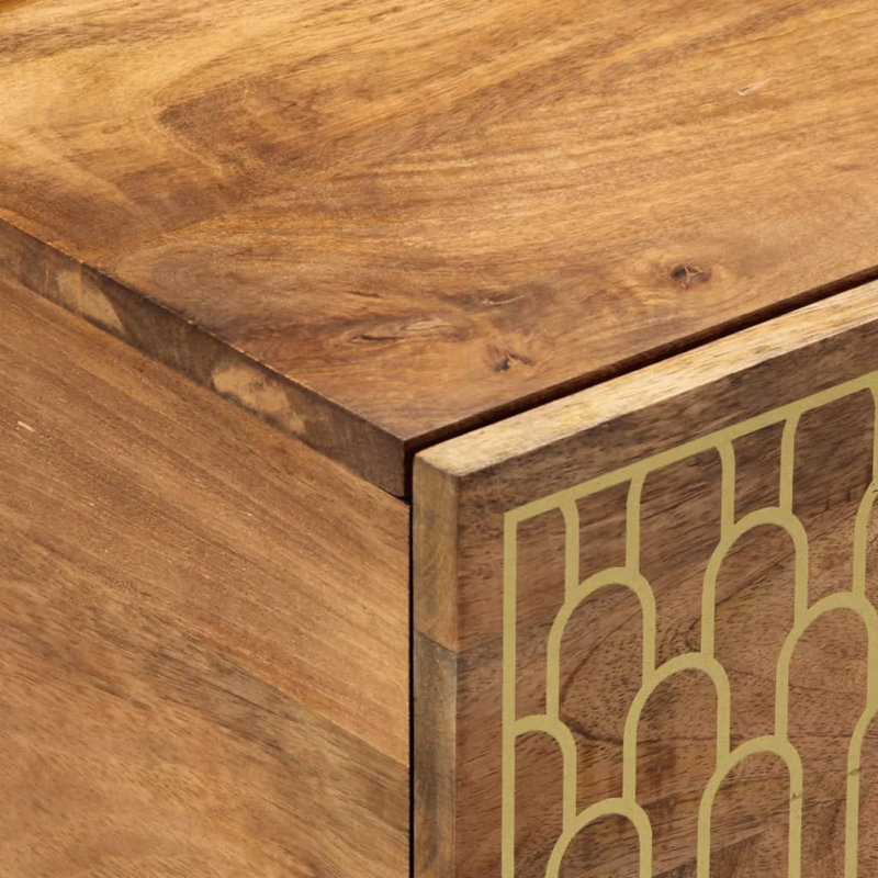 Aelish Coffee Table with Storage, Brown, Brown/Gold