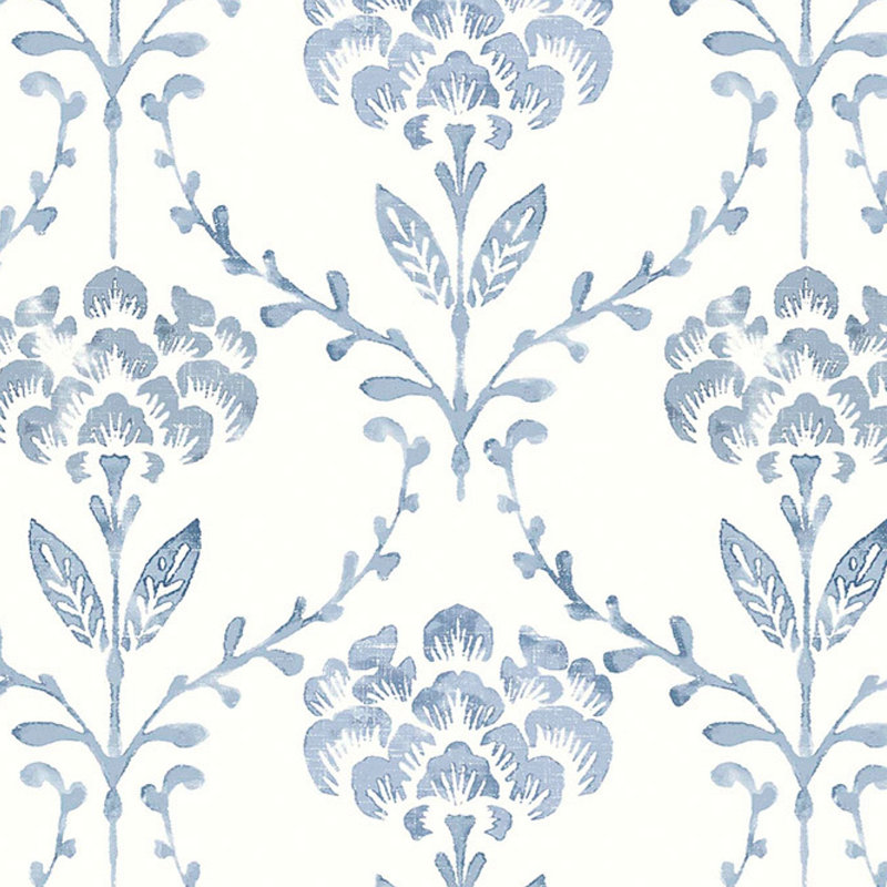  Chateau Fleur Ochre Wallpaper, Blue
