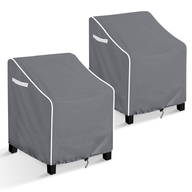 Patio Waterproof Swivel Chair Cover, Gray, 38"H x 37" W x 39" D