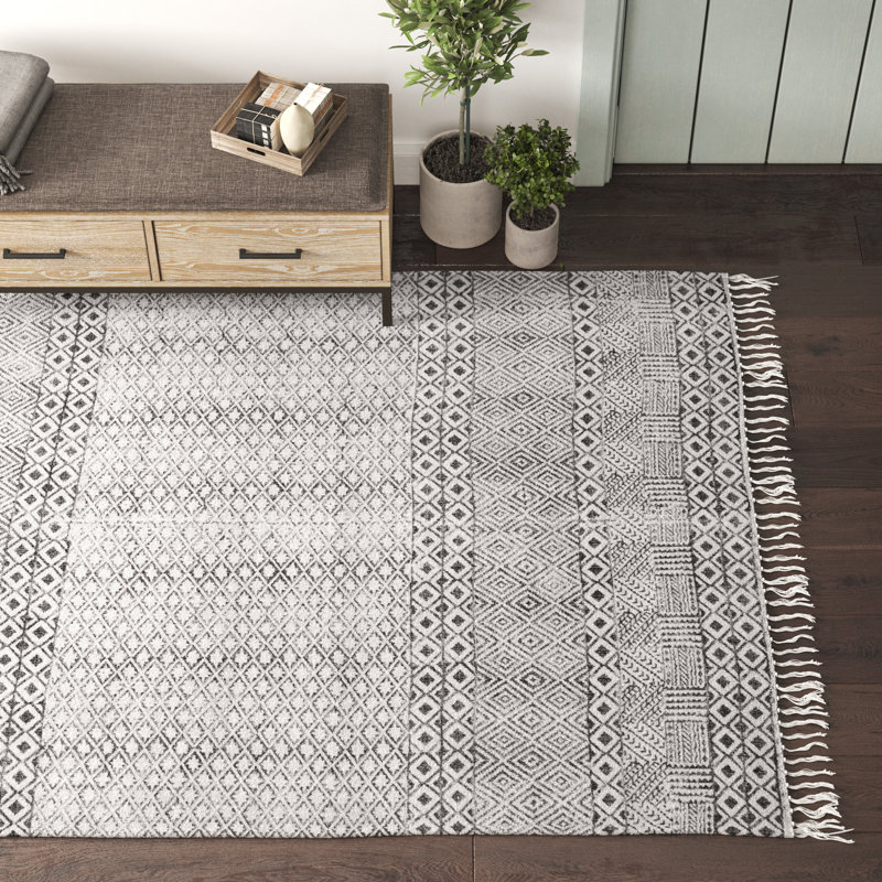 Lillian Cotton Geometric Indoor Rug, Rectangle 4' x 6'