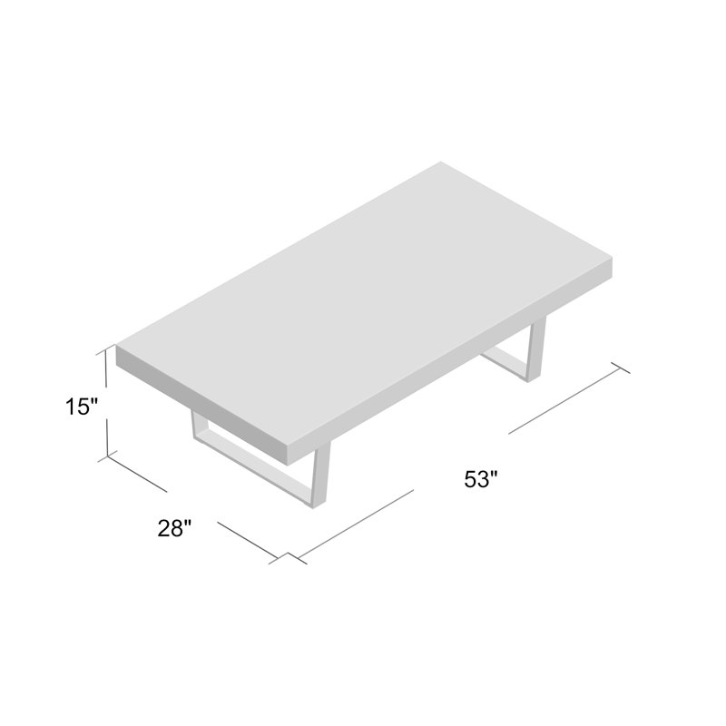 Table basse Sienna, Blanc