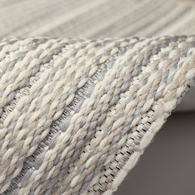 Tapis beige / brun en polypropylène / polyester tissé à la machine Markeith, Rectangle 9 pi 2 po x 12 pi 5 po