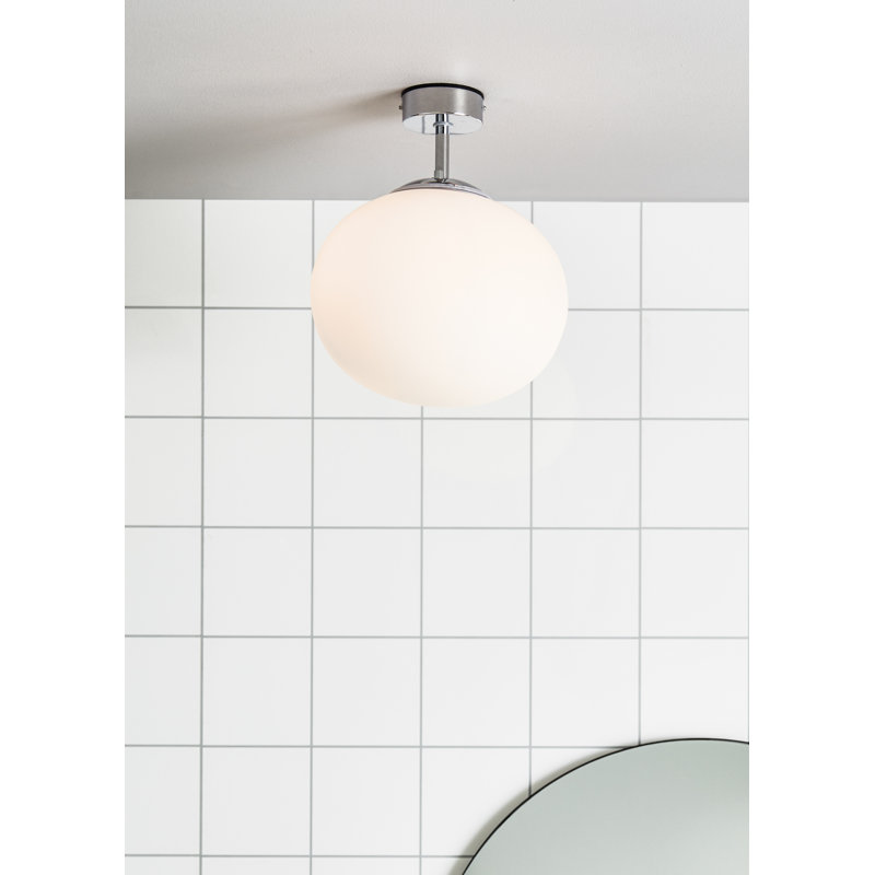 Mirasol Glass Semi Flush Mount, White