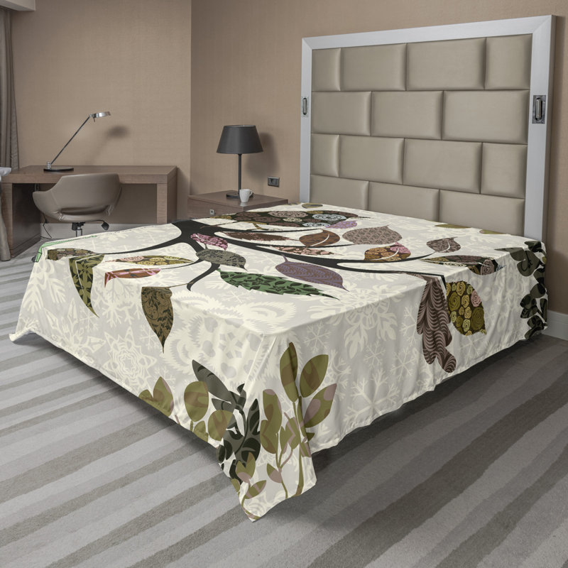 Microfiber No Pattern And Not Solid Color Flat Sheet, California King