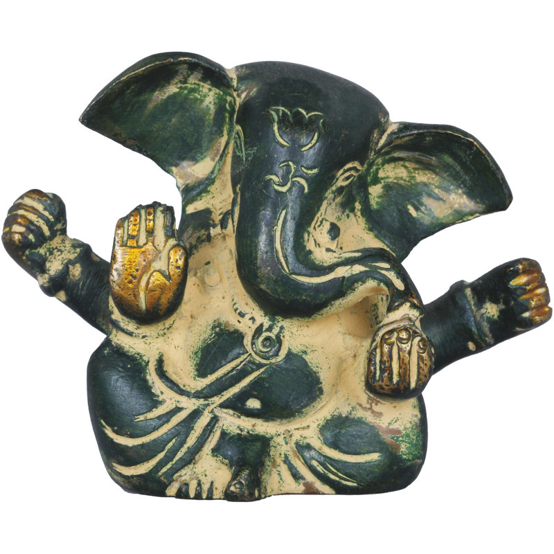 Religious & Spiritual Figurines & Sculptures, Green/Gold