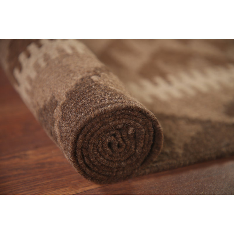 Kilim Reversible Wool Runner Rug 3x7