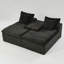 Canapé double multifonctionnel en velours noir-129598892