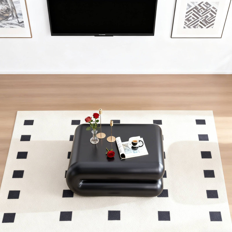  Table basse carrée moderne Modern, Noir