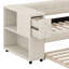 Lit simple tapissier avec rangement et lit gigogne simple, ports de chargement USB-106501184