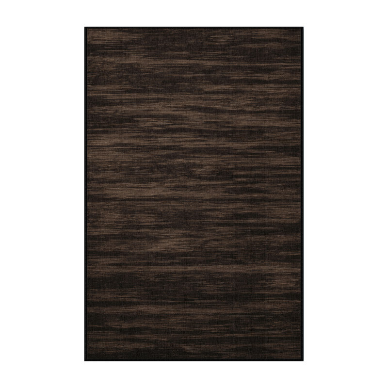 Machine Washable Abstract Brown Area Rug, Rectangle 2' x 3'