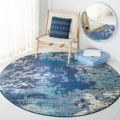 Tapis bleu clair / vert Etta