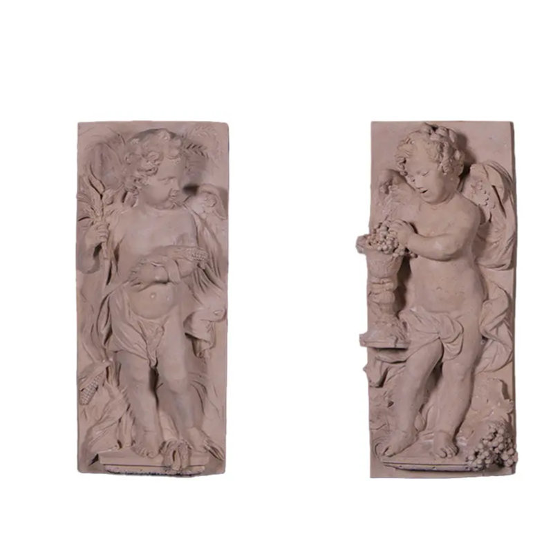 Ensemble de panneaux décoratifs chérubins statues grandeur nature