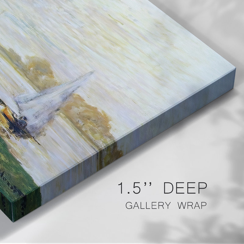 Toile tendue The Riverbank at Le Petit-Gallery, H 12 po x l 18 po