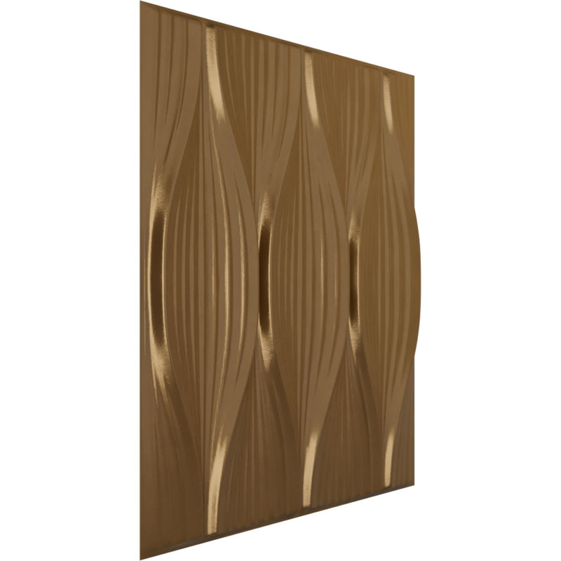Panneau mural décoratif 3D EnduraWall saule l 19 5/8 po x H 19 5/8 po, ruée vers l'or métallique (couvre 2,67 pieds carrés)
