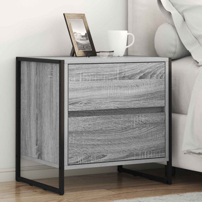 50cm W Manufactured Wood Bedside Table