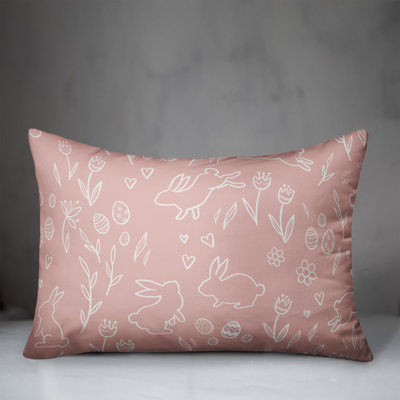 Floral Polyester Throw Pillow