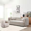 Canapé luxueux et moderne de luxe pour le salon, canapé rembourré en molleton bouclé beige pour bureau à domicile, beige clair
