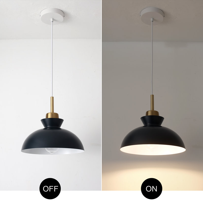 Luminaire suspendu simple à 1 lumière Gibran, Bleu