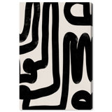 Modern Bold Brush Stroke Lines Print