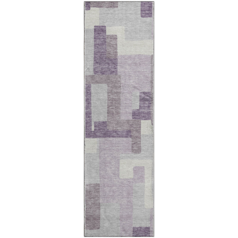 Premium Machine Washable Lisse Lavender Rug, Runner 2'3" x 7'6"