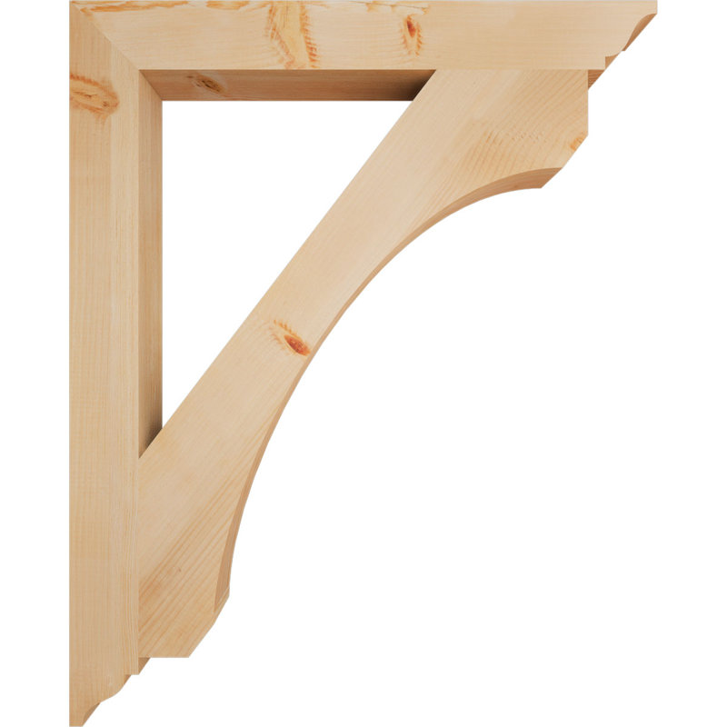 Support en bois rustique traditionnel BKTLEC01, Douglas (lisse), H 42 po x l 3,5 po x P 34 po