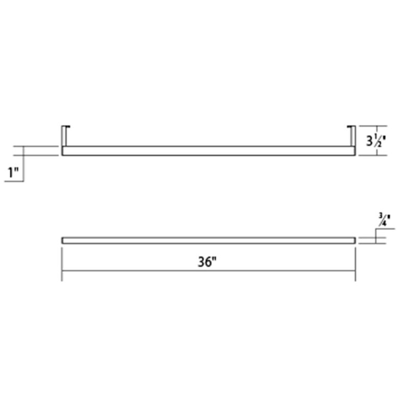Satin Black 36" Dimmable LED Bath Bar