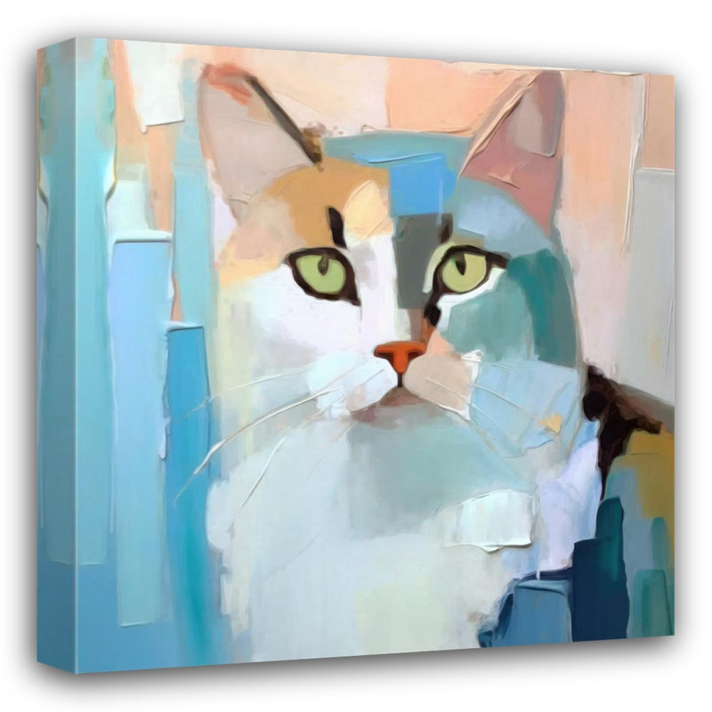 «Chat» sur toile, H 32 po x l 26 po